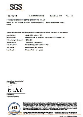 潛水料 / 潛水布 SGS Toxic Elements 測(cè)試報(bào)告 潛水料 / 潛水布 SGS Toxic Elements 測(cè)試報(bào)告